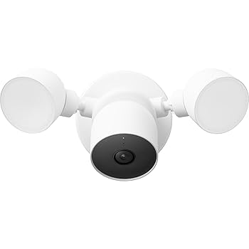 Google Nest Cam z reflektorem – na zewnątrz z kablem